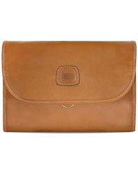 Bric's - Life Pelle Leather Tri-Fold Toiletry Kit - Lyst