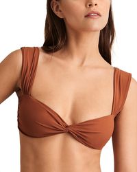 Reiss - Hallie Twist Front Bikini Top - Lyst
