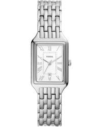 Fossil - Raquel Three-Hand Date Stainless Steel Watch, 23Mm X 38Mm - Lyst