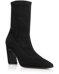Stuart Weitzman - Stassi Stretch Suede Ankle Boots - Lyst