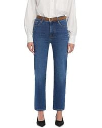 FRAME - Pixie Le Sleek High Rise Straight Leg Jeans - Lyst