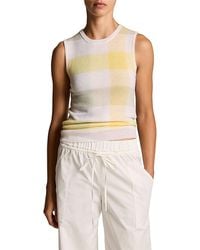 Vince - Plaid Crewneck Shell Tank - Lyst