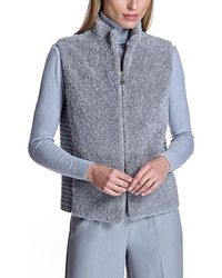Maximilian - Mixed-Media Shearling Vest - Lyst