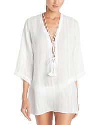 Robin Piccone - Natalie Front Tie Tunic Swim Cover-Up - Lyst