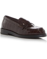 Jimmy Choo - Ivy Croc-Embossed Leather Loafers - Lyst