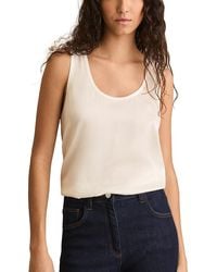 Reiss - Ruby Mixed Media Tank Top - Lyst