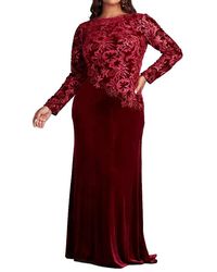 Tadashi Shoji - Plus Size Gatlin Sequin Burnout Gown - Lyst