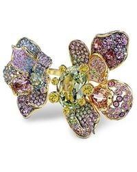 Swarovski - Idyllia Mixed Cuts Flower Ring, Size 50 - Lyst
