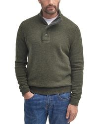 Barbour - Elbow Patch Mock Neck Sweater - Lyst