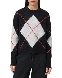AllSaints - Lou Argyle Sweater - Lyst