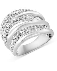 Bloomingdale's Fine Collection - Diamond Multirow Crossover Statement Ring - Lyst