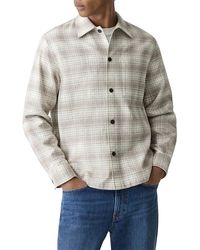 Theory - Textured Plaid Shirt - Lyst