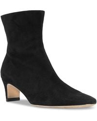 STAUD - Wally Suede Ankle Booties - Lyst