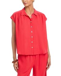 SINGLE THREAD - Short Sleeved Button Front Camp Shirt - Lyst