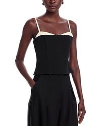 French Connection - Azra Twill Corset Top - Lyst