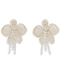 Cult Gaia - Amina Imitation Pearl Flower Statement Earrings - Lyst