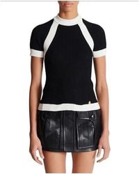 Balmain - Short-Sleeved Knit Top - Lyst