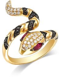 Bloomingdale's Fine Collection - Ruby & & Diamond Snake Bypass Ring - Lyst