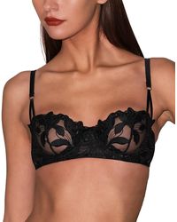 Fleur du Mal - Lily Embroidered Balconette Bra - Lyst