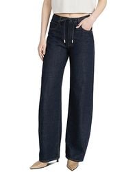 FRAME - The Off Duty Drawstring Bow High Rise Jeans - Lyst