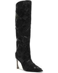 Alexandre Birman - Annelise 85 Patchwork Calf Hair & Suede Knee High Boots - Lyst