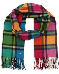 Kate Spade - Plaid Mix Yarn Dye Wool Scarf - Lyst