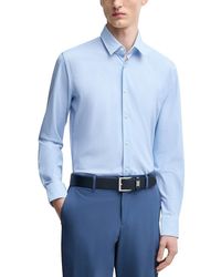 BOSS - Hank Kent Slim Fit Button Front Shirt - Lyst