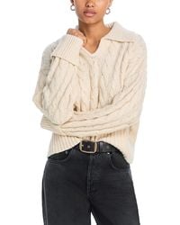 French Connection - Collared Cable Knit Sweater - Lyst
