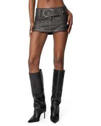 Edikted - Washed Mini Skort - Lyst