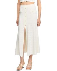 Sandro - Pointelle Knit Maxi Skirt - Lyst