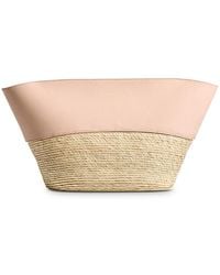 Altuzarra - Straw & Leather Basket Clutch - Lyst