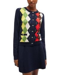 Ganni - Wool & Cashmere Argyle Cardigan - Lyst