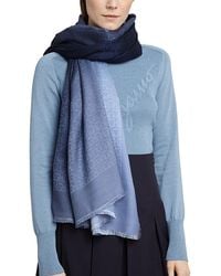 Ferragamo - Gancini Jacquard Wool & Silk Scarf - Lyst