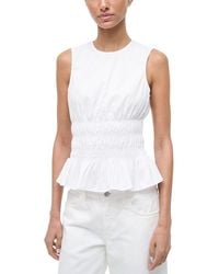 STAUD - Culver Peplum Top - Lyst