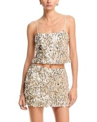 Aqua - Multi Sequin Top - Lyst