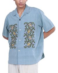 Kardo - Ronen Half Sleeve Button Front Camp Shirt - Lyst