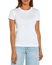 Three Dots - Cotton Short Sleeve Crewneck Tee - Lyst