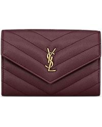 Saint Laurent - Cassandre Matelasse Small Envelope Wallet - Lyst