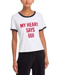 Cinq À Sept - My Heart Says Oui Shrunken Ringer Tee - Lyst