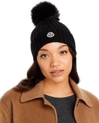 Moncler - Wool Ribbed Pom-Pom Hat - Lyst