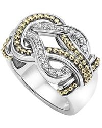 Lagos - Sterling And 18K Newport Diamond Ring - Lyst
