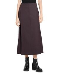 Theory - Trouser Front Maxi Skirt - Lyst