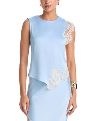 Aqua - Lace Inset Slip Top - Lyst