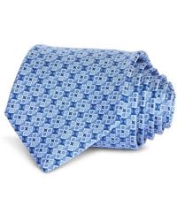 Ferragamo - Silk Classic Gancini Grid Pattern - Lyst