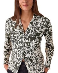 Whistles - Cut Stems Button Down Blouse - Lyst