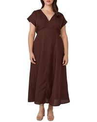 Estelle - Aubrey V Neck Midi Dress - Lyst