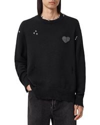 AllSaints - Theo Crew Sweater - Lyst