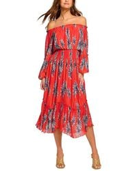Ramy Brook - Alyce Floral Off The Shoulder Smocked Dress - Lyst