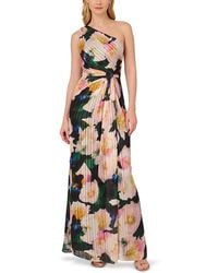 Adrianna Papell - One Shoulder Chiffon Gown - Lyst