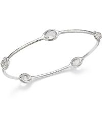 Ippolita - Sterling Silver Rock Candy 5 - Stone Bangle In Clear Quartz - Lyst